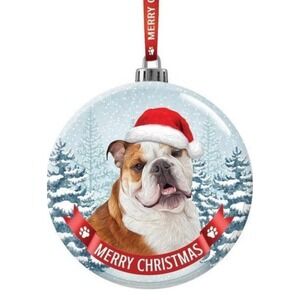 dog English Bulldog Ornament Santa Paws Bauble‎ History & Heraldry Christmas
